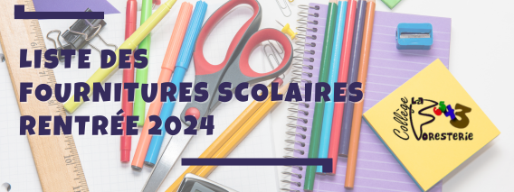 Liste des fournitures scolaires rentrée 2024